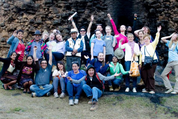 Pat Doerr and Lauralton Hall Students on the First High School Service Trip in 2013