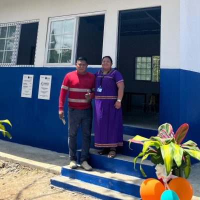 Doris at a School Construction Site in Panama