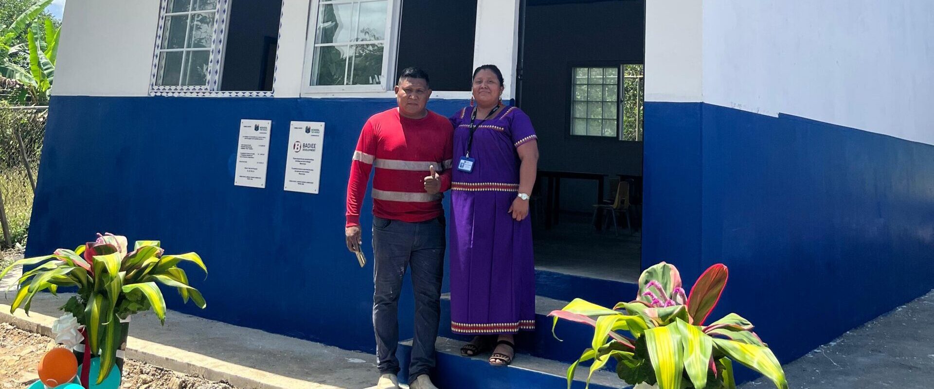 Doris at a School Construction Site in Panama